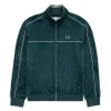 Lioni Velour Track Jacket- Botanical Garden