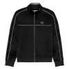 Lioni Velour Track Jacket- Black Beauty