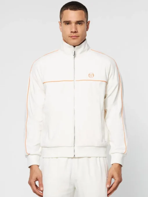 Lioni Velour Track Jacket Archivio- Gardenia
