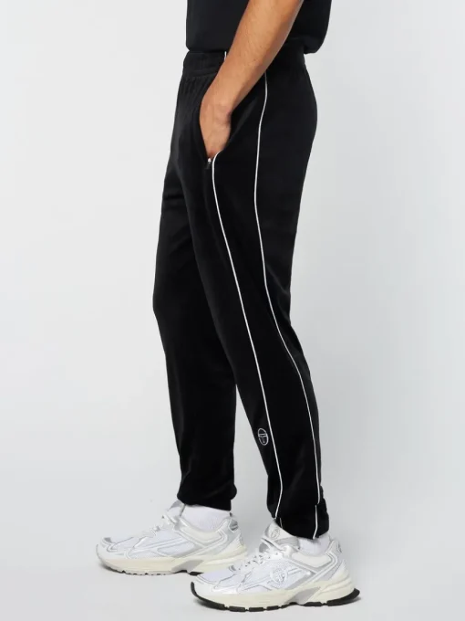 Lioni Velour Track Pant- Black Beauty