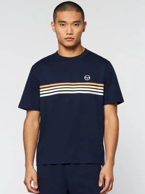 New Melfi T-Shirt- Maritime Blue/ White